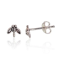 Серебряные серьги-пуссеты, 0.5 g, Серебро 925 проба, оксид (покрытие)
