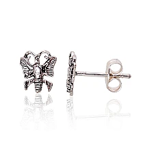Silver stud earrings, 0.7 g, Silver 925 fineness, oxide (Plating)