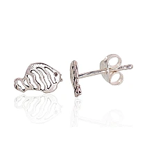 Серебряные серьги-пуссеты, 0.5 g, Серебро 925 проба, оксид (покрытие)