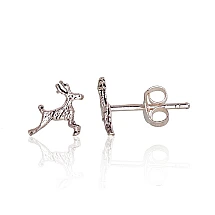 Серебряные серьги-пуссеты, 0.5 g, Серебро 925 проба, оксид (покрытие)