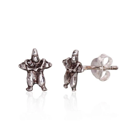 Пуссеты,  - Серебряные серьги-пуссеты, 0.6 g, Серебро 925 проба, оксид (покрытие)