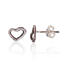 Серебряные серьги-пуссеты, 0.5 g, Серебро 925 проба, оксид (покрытие)
