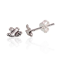 Серебряные серьги-пуссеты, 0.5 g, Серебро 925 проба, оксид (покрытие)