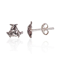 Silver stud earrings, Silver 925 fineness, oxide (Plating)