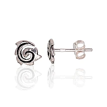 Silver stud earrings, Silver 925 fineness, oxide (Plating)