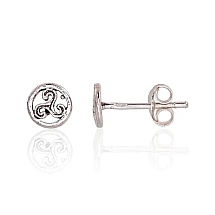 Серебряные серьги-пуссеты, 0.6 g, Серебро 925 проба, оксид (покрытие)