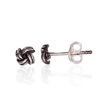 stud,  - Silver stud earrings, 0.6 g, Silver 925 fineness/830, oxide (Plating)