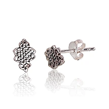 Серебряные серьги-пуссеты, 0.5 g, Серебро 925 проба, оксид (покрытие)