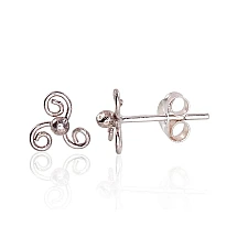 Серебряные серьги-пуссеты, 0.5 g, Серебро 925 проба, оксид (покрытие)