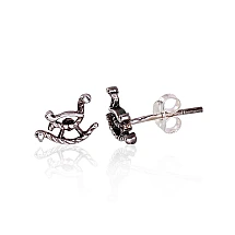 Silver stud earrings, Silver 925 fineness, oxide (Plating)