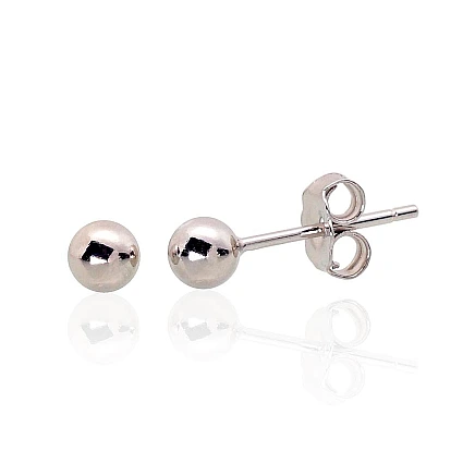 stud,  - Silver stud earrings, 0.6 g, Silver 925 fineness, Rhodium (Plating)