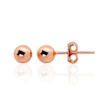 Silver stud earrings, Silver 925 fineness, red gold (Plating)