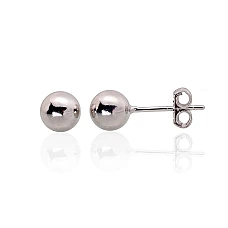 Silver stud earrings, 1.2 g, Silver 925 fineness, Rhodium (Plating)