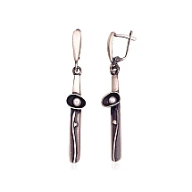 Silver earrings, 7.2 g, Silver 925 fineness, oxide (Plating), Fresh-water Pearl
