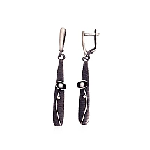 Silver earrings, 7.9 g, Silver 925 fineness, oxide (Plating), Fresh-water Pearl