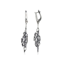 Silver earrings, 5.9 g, Silver 925 fineness, oxide (Plating), Fresh-water Pearl