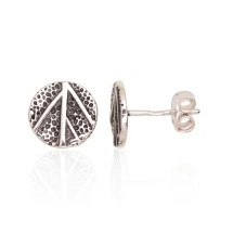 Silver stud earrings, Silver 925 fineness, oxide (Plating)