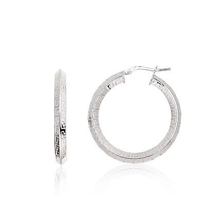 Серьги-кольца,  - Серебряные серьги-кольца, 4.8 g, Серебро 925 проба
