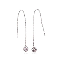 Silver earrings, 1.7 g, Silver 925 fineness, Rhodium (Plating), Zirkons
