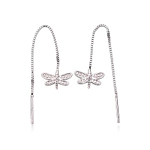 Silver earrings, 1.2 g, Silver 925 fineness, Rhodium (Plating)