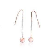 Silver earrings, 1.2 g, Silver 925 fineness, red gold (Plating)