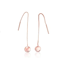 Silver earrings, 1.3 g, Silver 925 fineness, red gold (Plating)