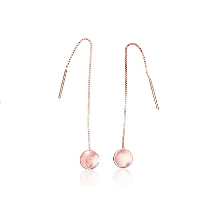 clips and other ear-rings,  - Silver earrings, 1.3 g, Silver 925 fineness, red gold (Plating)