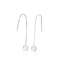 Silver earrings, 1.3 g, Silver 925 fineness, Rhodium (Plating)