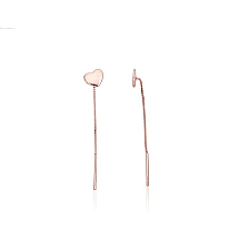 Silver earrings, 0.6 g, Silver 925 fineness, red gold (Plating)