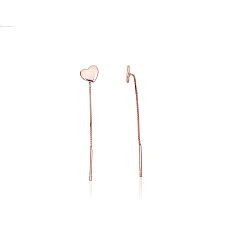 Sudraba auskari, 0.6 g, Sudrabs 925 prove, sarkanais zelts (pārklājums)