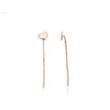 Silver earrings, 0.7 g, Silver 925 fineness, red gold (Plating)