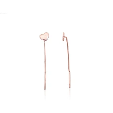 Sudraba auskari, 0.7 g, Sudrabs 925 prove, sarkanais zelts (pārklājums)