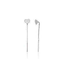 Sudraba auskari, 0.6 g, Sudrabs 925 prove, rodijs (pārklājums)