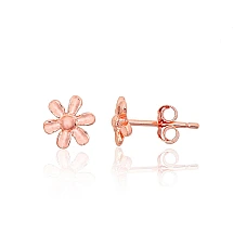 Silver stud earrings, Silver 925 fineness, red gold (Plating)