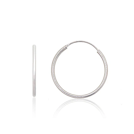 Серьги-кольца,  - Серебряные серьги-кольца, 1 g, Серебро 925 проба