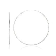 Серебряные серьги-кольца, 2.4 g, Серебро 925 проба