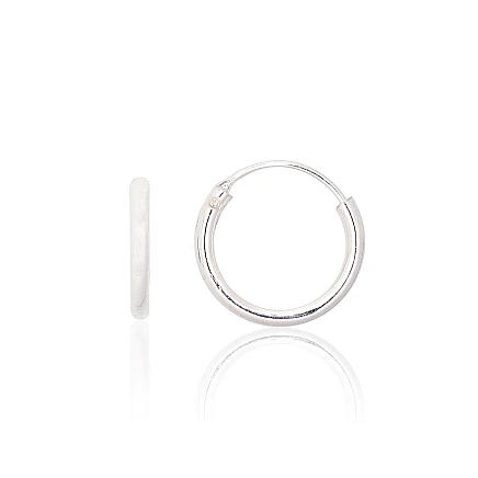 Серьги-кольца,  - Серебряные серьги-кольца, 0.5 g, Серебро 925 проба