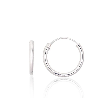 Серьги-кольца,  - Серебряные серьги-кольца, 0.7 g, Серебро 925 проба