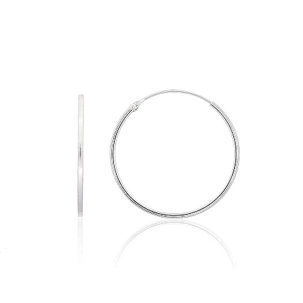Серьги-кольца,  - Серебряные серьги-кольца, 1 g, Серебро 925 проба