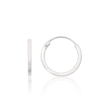Серьги-кольца,  - Серебряные серьги-кольца, 1 g, Серебро 925 проба