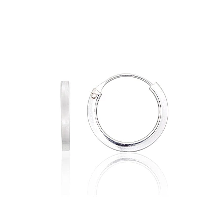 Серьги-кольца,  - Серебряные серьги-кольца, 1.2 g, Серебро 925 проба
