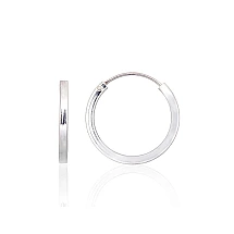 Silver earrings-rings, 2 g, Silver 925 fineness