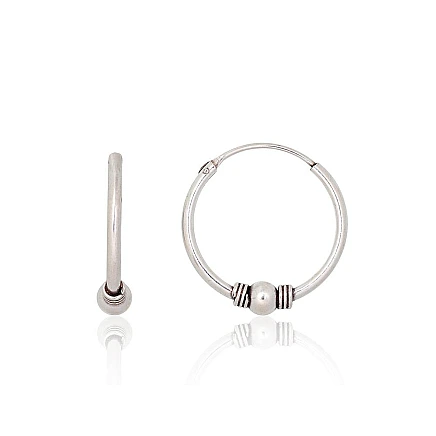 earrings-rings,  - Silver earrings-rings, 1.6 g, Silver 925 fineness, oxide (Plating)