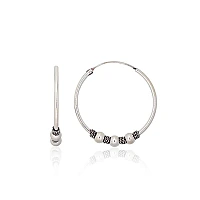 Sudraba auskari-riņķīši, 2.8 g, Sudrabs 925 prove, oksids (pārklājums)