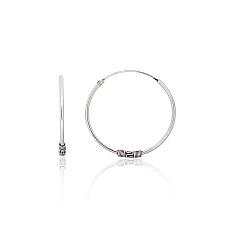 Silver earrings-rings, 2.8 g, Silver 925 fineness, oxide (Plating)