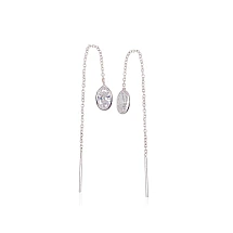 Silver earrings, 0.6 g, Silver 925 fineness, Zirkons