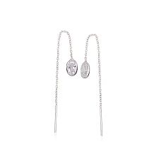 Silver earrings, 0.6 g, Silver 925 fineness, Zirkons