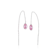 Silver earrings, 0.6 g, Silver 925 fineness, Zirkons