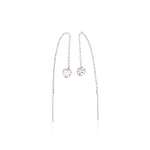 Silver earrings, 0.5 g, Silver 925 fineness, Zirkons
