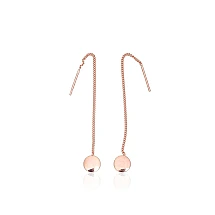 Silver earrings, 1.4 g, Silver 925 fineness, red gold (Plating)